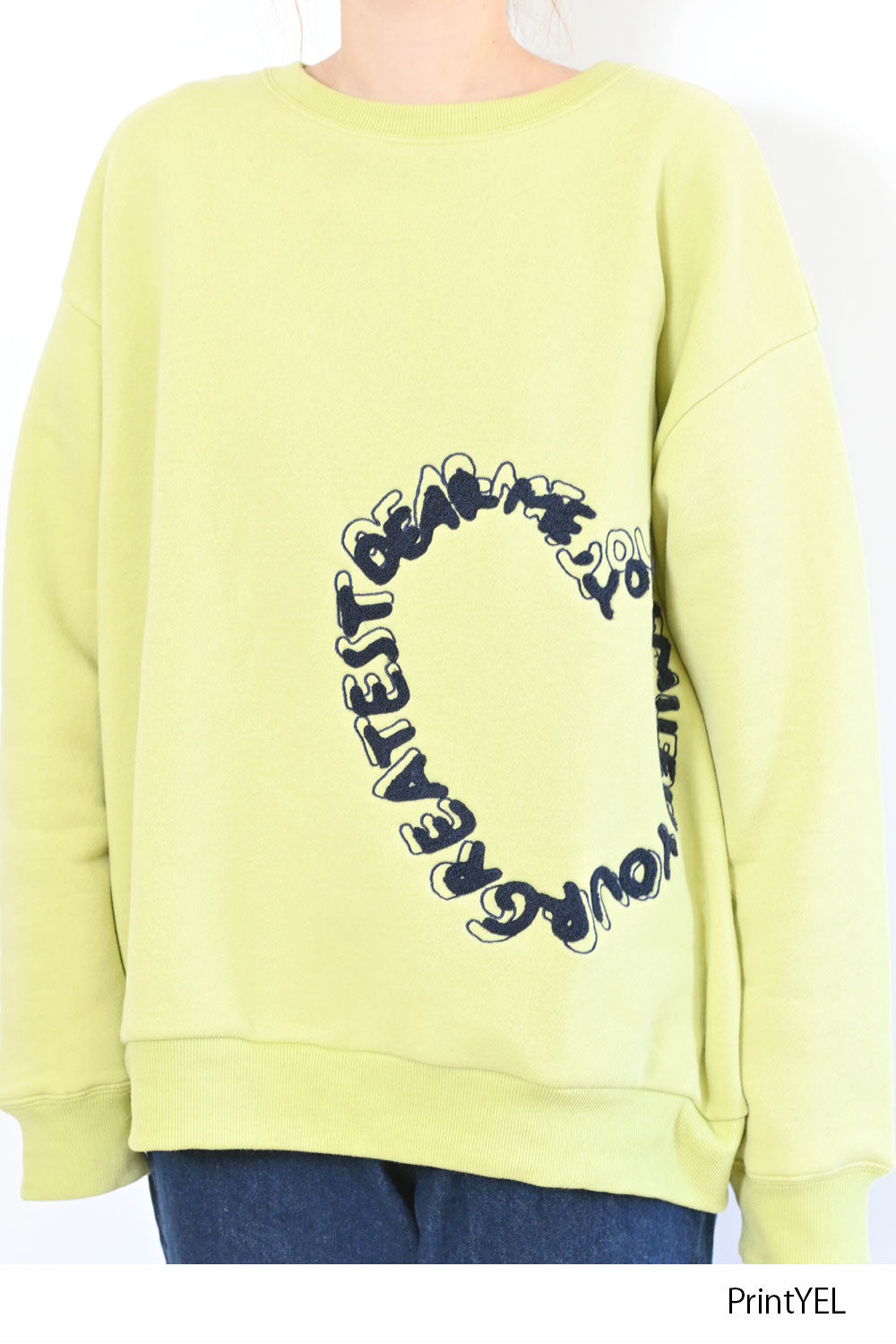 Dear me ハート相良刺繍裏起毛チュニック