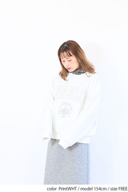 AFFABILITYカレッジ刺繍プルオーバー