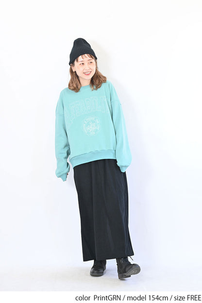 AFFABILITYカレッジ刺繍プルオーバー