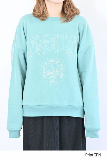 AFFABILITYカレッジ刺繍プルオーバー