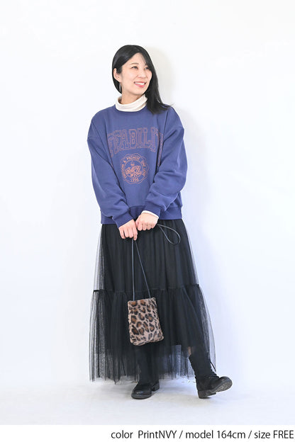 AFFABILITYカレッジ刺繍プルオーバー