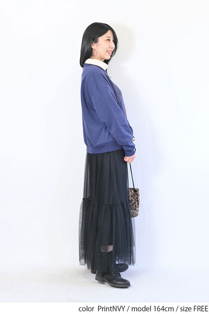 AFFABILITYカレッジ刺繍プルオーバー