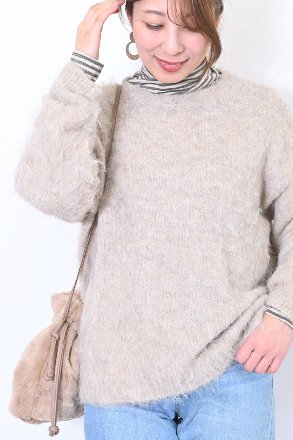 ≪SALE≫起毛ふんわりニットプルオーバー