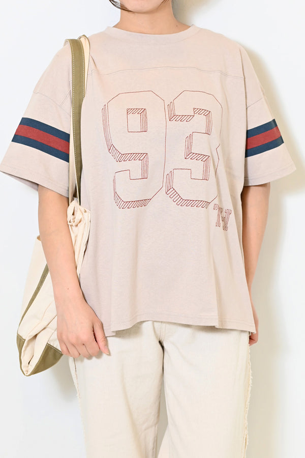 【夏ルックブック掲載item】ナンバリング刺繍BIG Tee