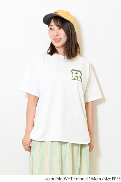 ≪SALE≫Patch Style Print Big Tee