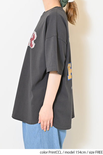 ≪SALE≫Patch Style Print Big Tee