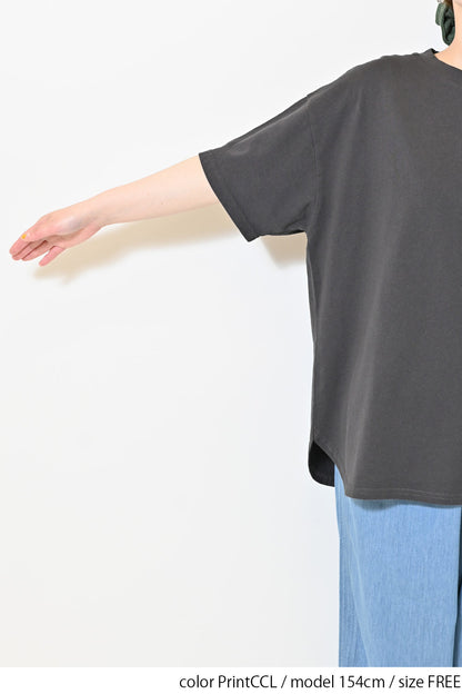 ≪SALE≫Patch Style Print Big Tee
