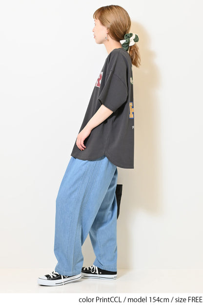 ≪SALE≫Patch Style Print Big Tee