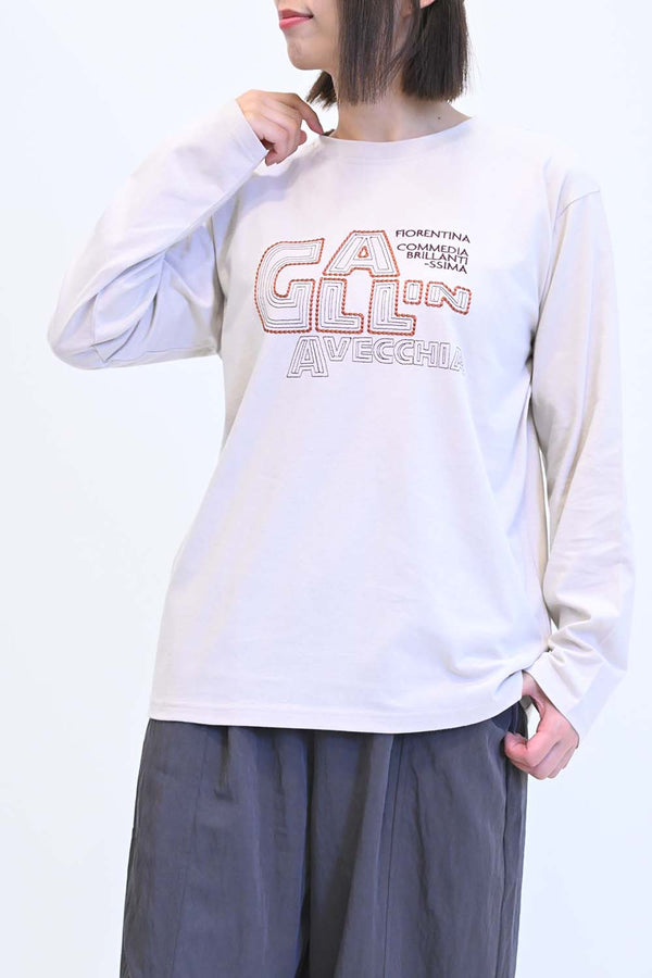 ロゴ刺繍ロンTee