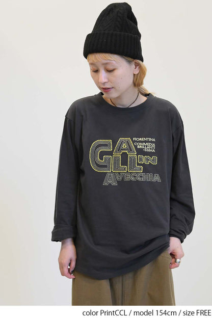 ロゴ刺繍ロンTee