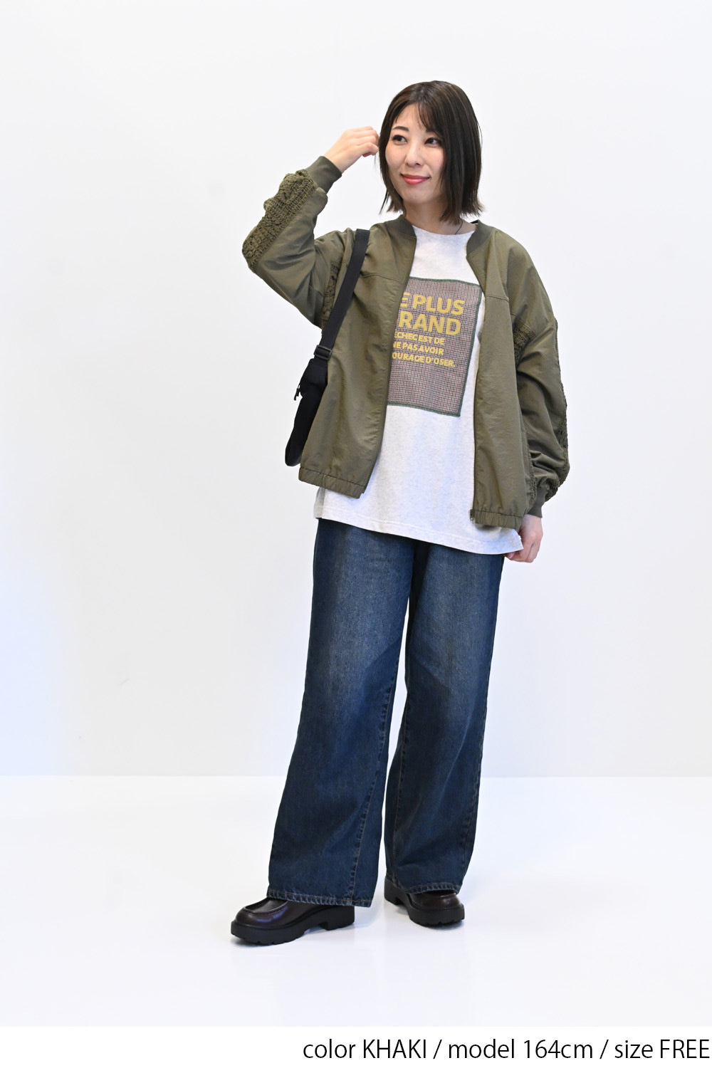 かぎ針切替Zipブルゾン – HEART MARKET