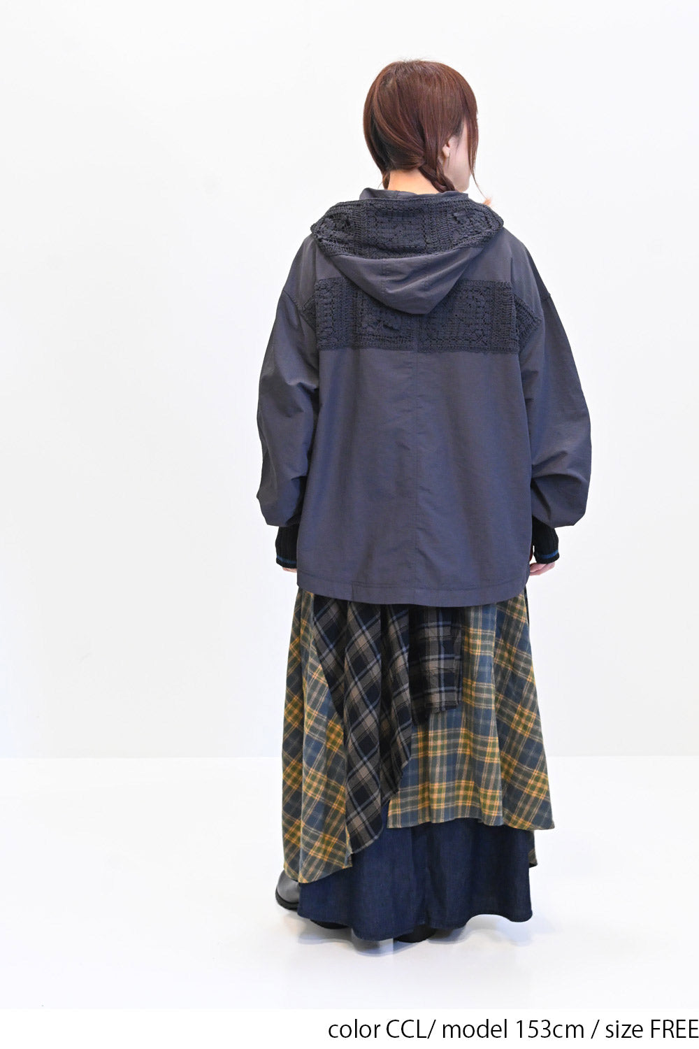 かぎ針切替フードブルゾン – HEART MARKET