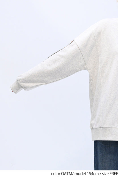 ≪SALE≫ Loose Tunic with Crochet Sleeve Fleece