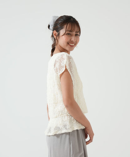 《5月11日入荷》シャーリングメッシュビスチェ