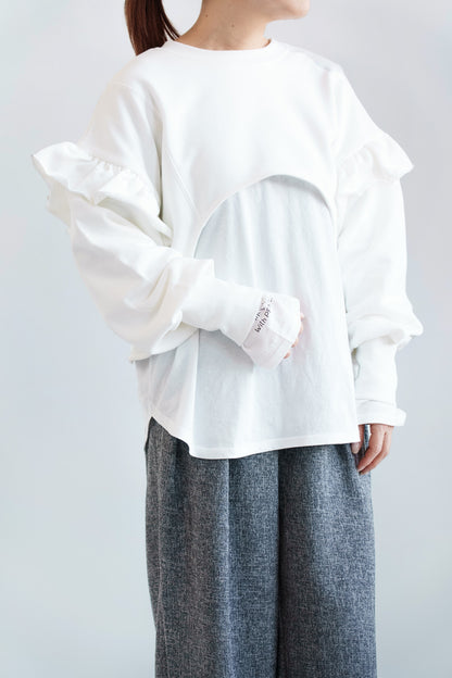 イレヘムフリルショルダーショートプルオーバー