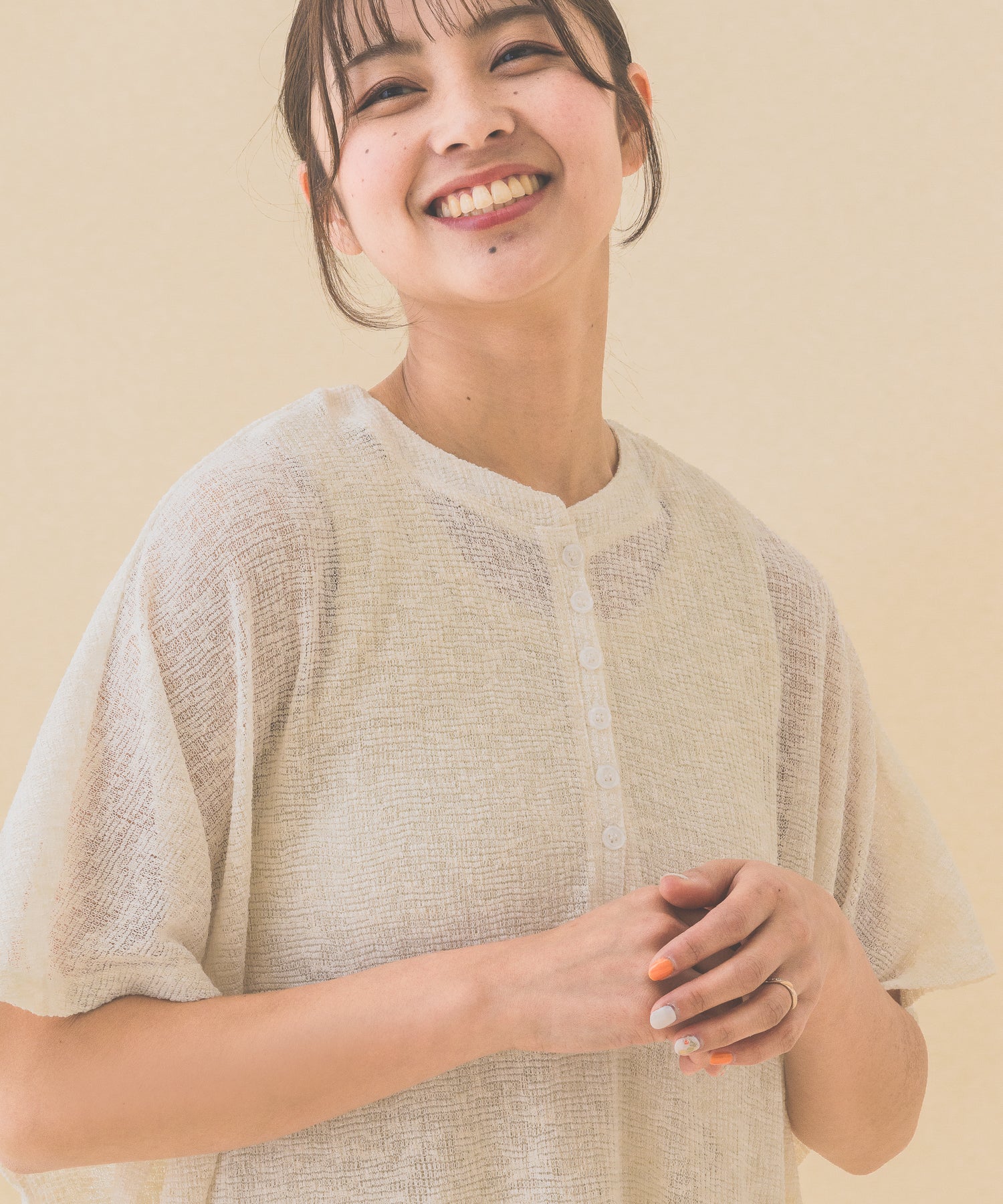 シェリーさま♡専用　3点＋3点＋1点 シアーワッフルヘンリーネックルーズプルオーバー – HEART MARKET