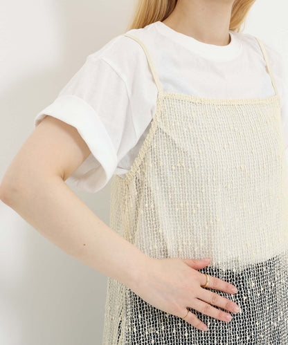 《7月1日入荷予定》メッシュドロストキャミチュニック