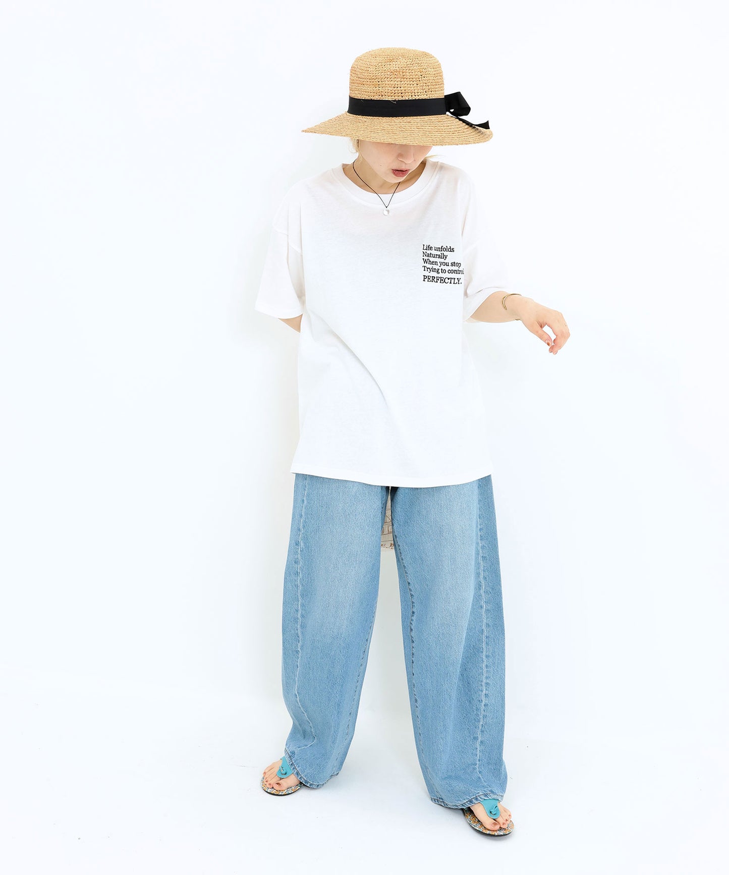 プリントホワイト / 154cm / FREE