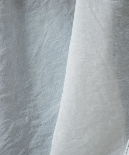 Color-contrast stitch sheer shirt