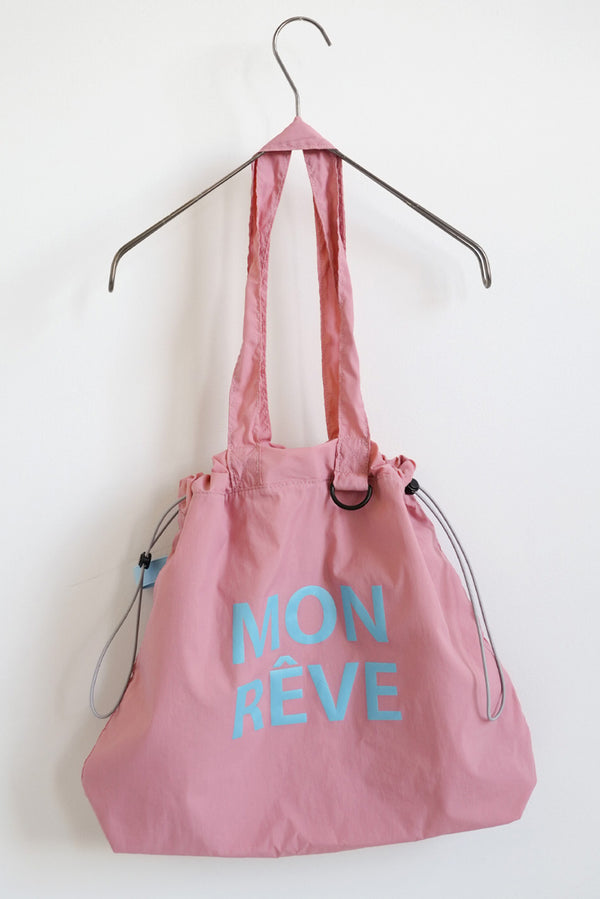 カラーナイロンロゴトートバッグ