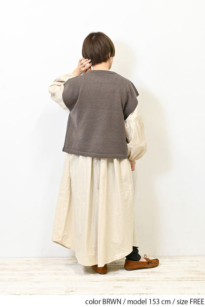 もちっとニットポンチョ