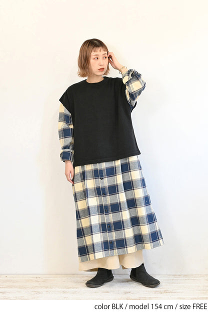 もちっとニットポンチョ