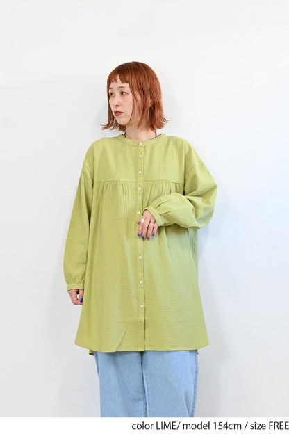 ≪SALE≫ Dobby Panel Gathered Tunic