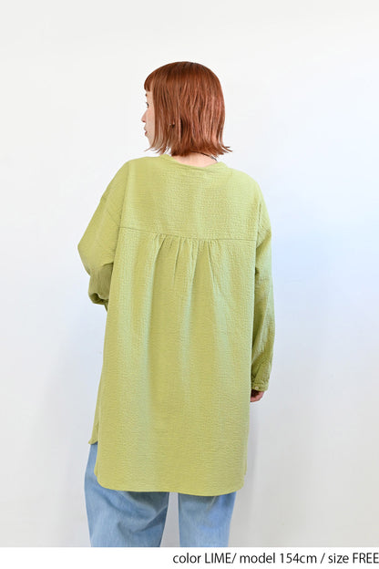 ≪SALE≫ Dobby Panel Gathered Tunic