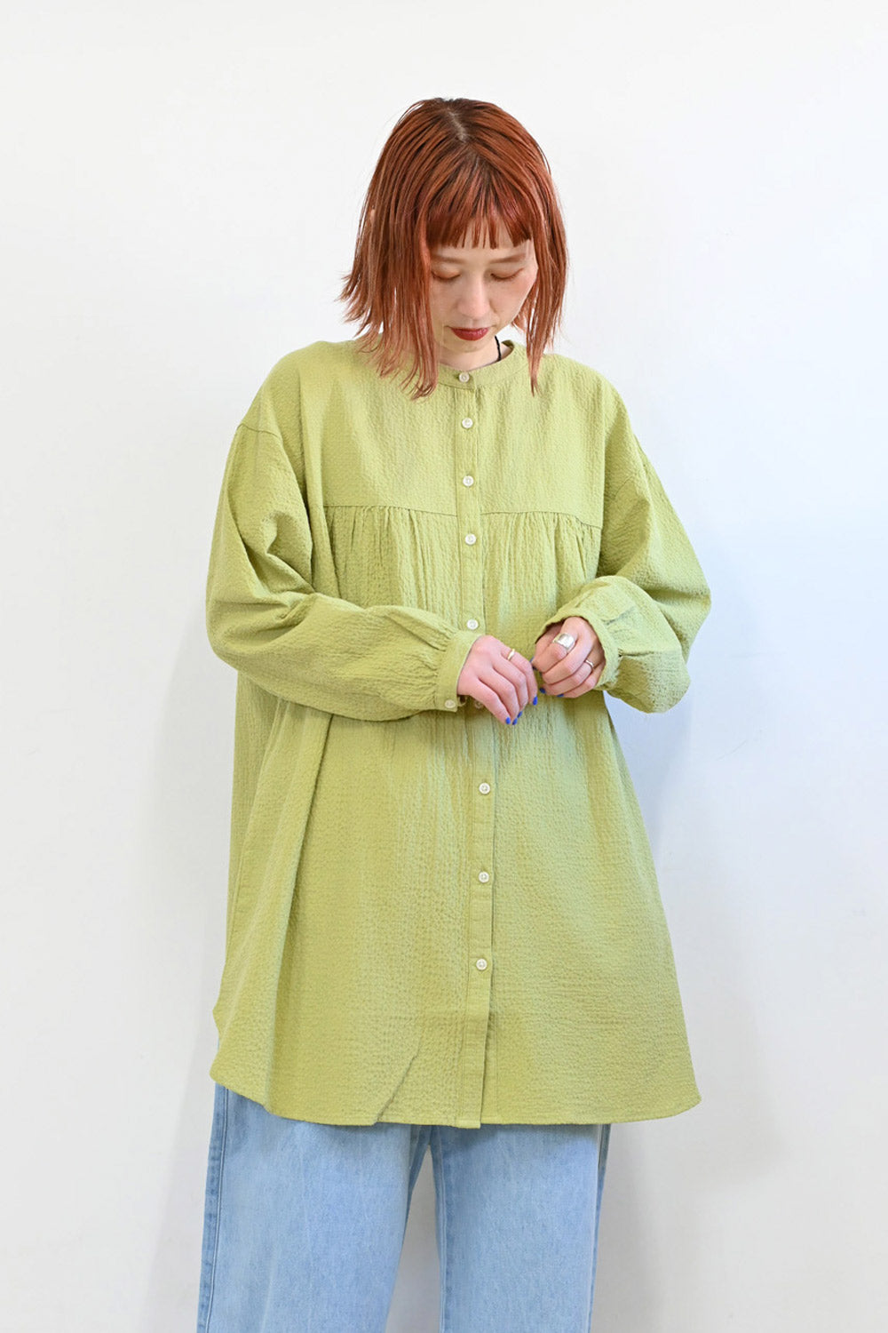 ≪SALE≫ Dobby Panel Gathered Tunic