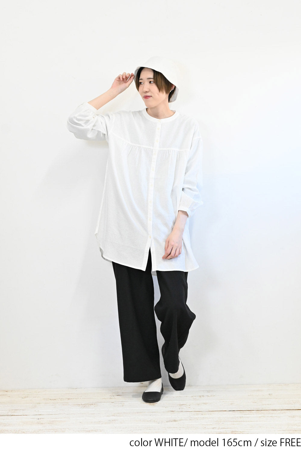 ≪SALE≫ Dobby Panel Gathered Tunic