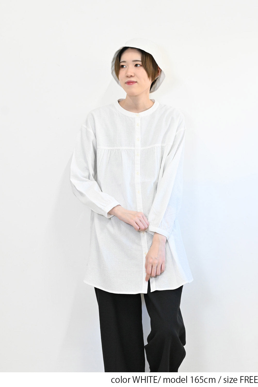 ≪SALE≫ Dobby Panel Gathered Tunic