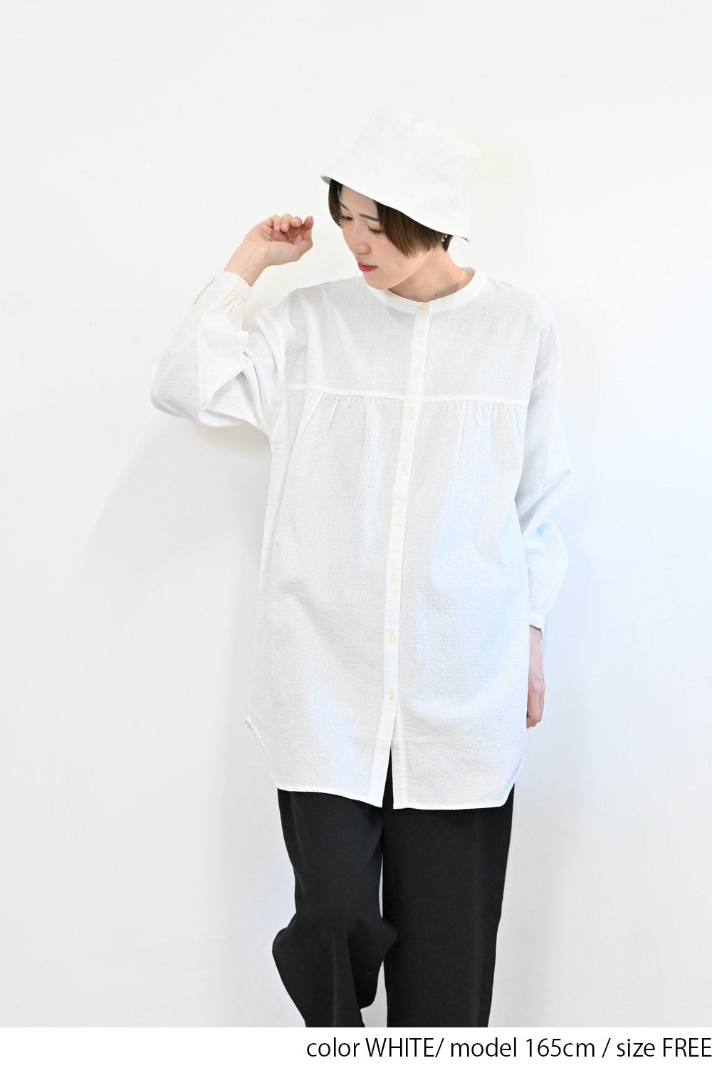 ≪SALE≫ Dobby Panel Gathered Tunic