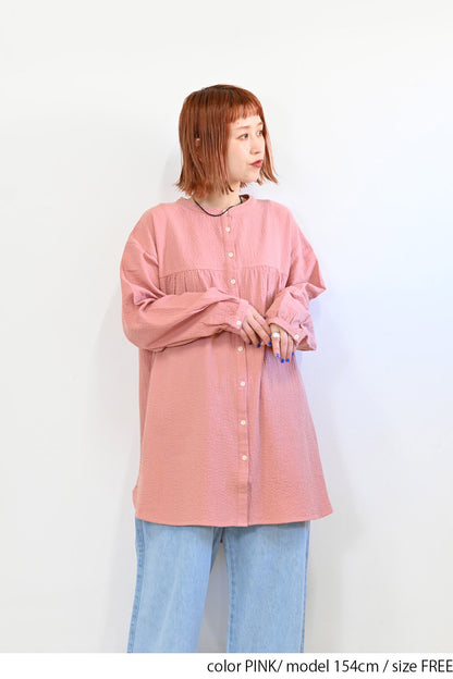 ≪SALE≫ Dobby Panel Gathered Tunic