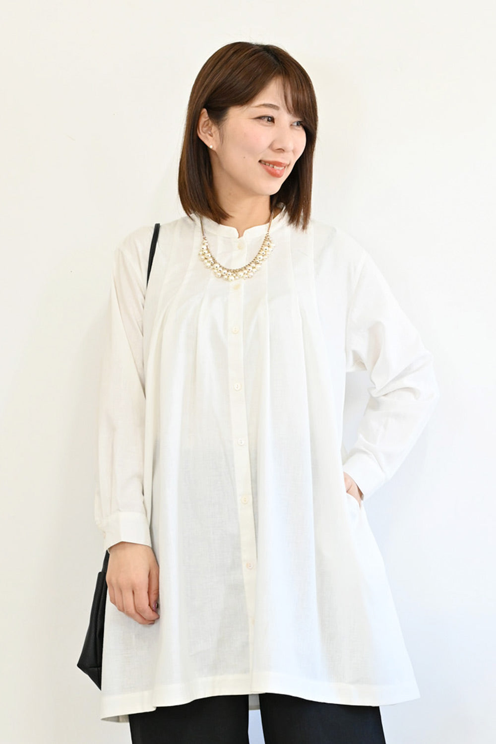 ≪SALE≫ Asymmetrical Hem A-Line Tuck Tunic