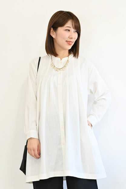 ≪SALE≫ Asymmetrical Hem A-Line Tuck Tunic