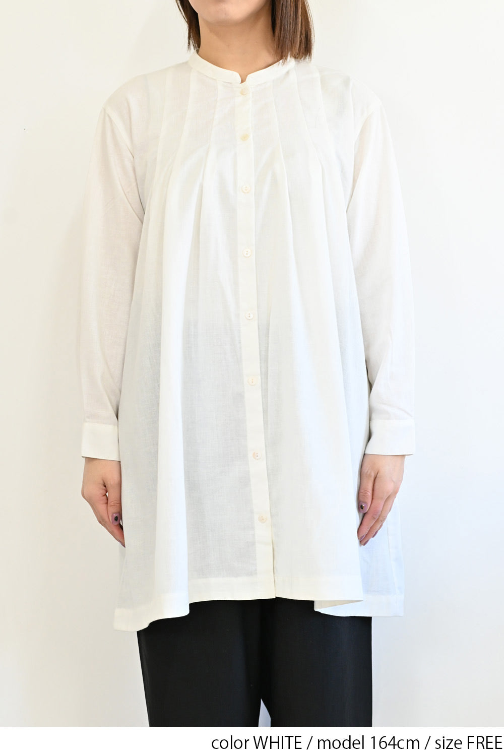 ≪SALE≫ Asymmetrical Hem A-Line Tuck Tunic