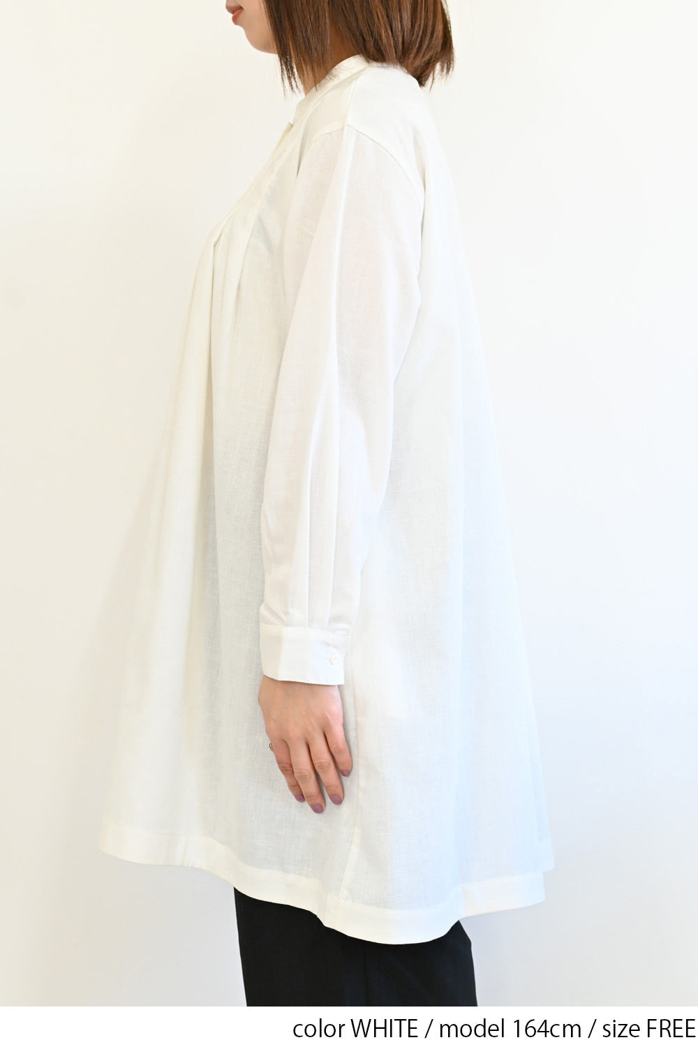 ≪SALE≫ Asymmetrical Hem A-Line Tuck Tunic