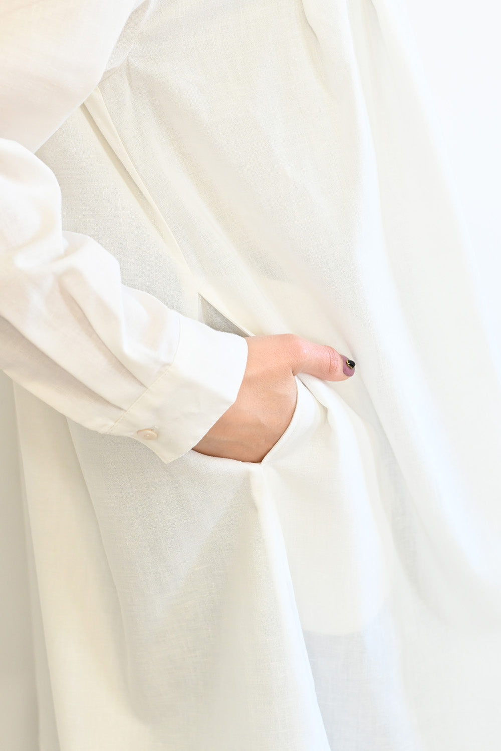 ≪SALE≫ Asymmetrical Hem A-Line Tuck Tunic