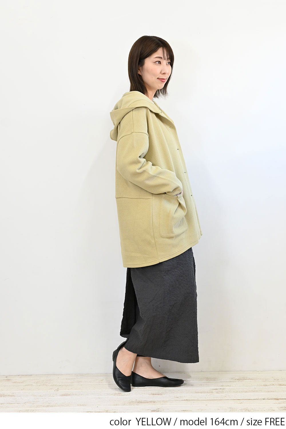 ＼Limited Stock／≪SALE≫★2407 Received from Hideo, Listed for Reduction, Not Public★ Pique Style Cocoon Long Parka