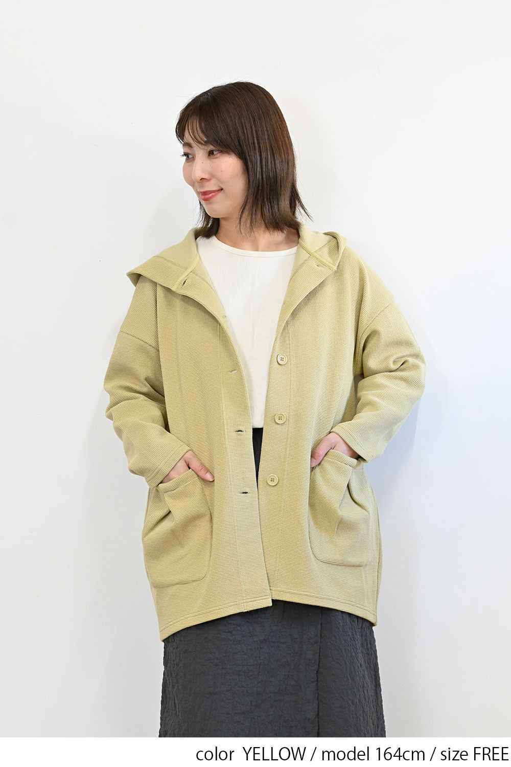 ＼Limited Stock／≪SALE≫★2407 Received from Hideo, Listed for Reduction, Not Public★ Pique Style Cocoon Long Parka