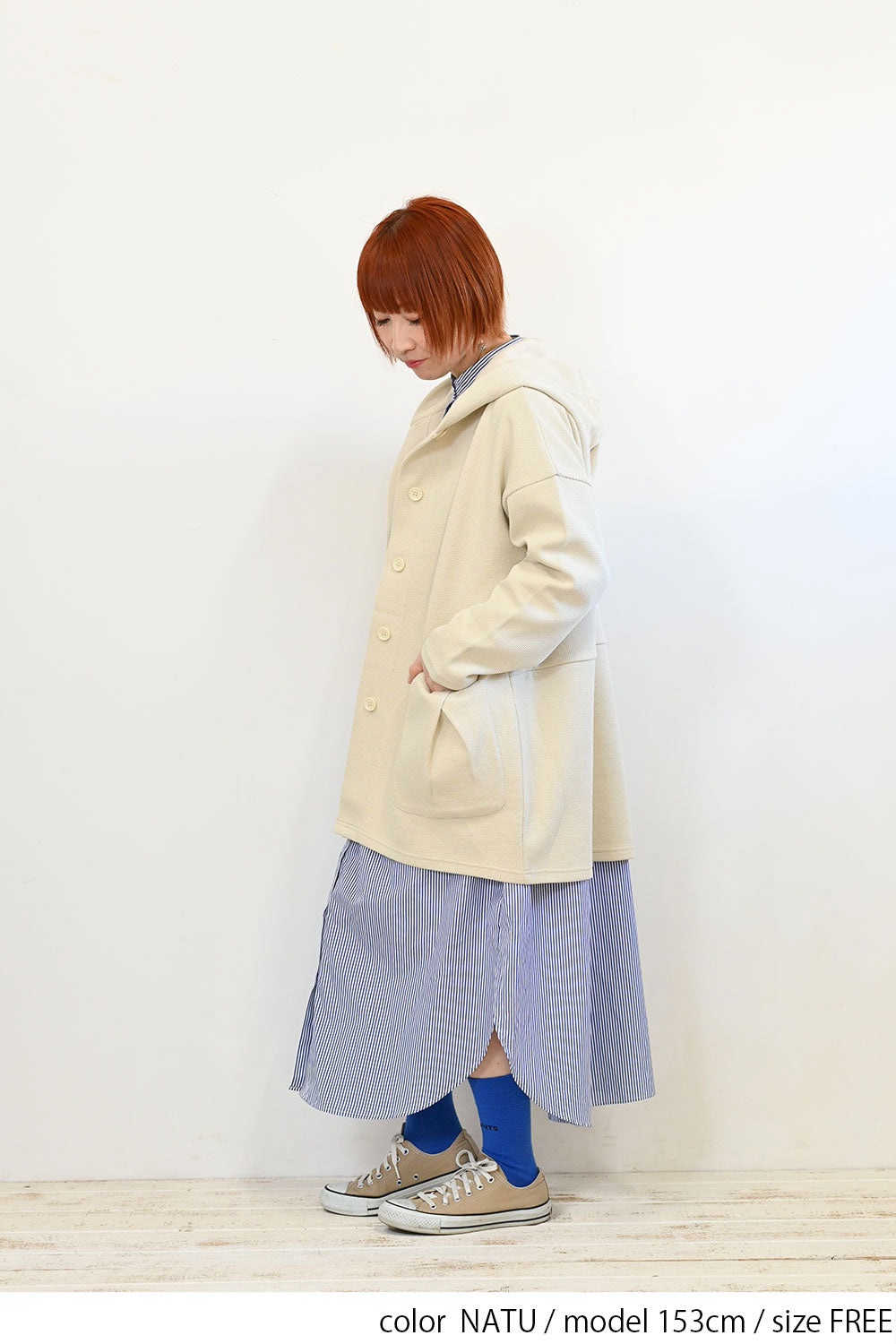 ＼Limited Stock／≪SALE≫★2407 Received from Hideo, Listed for Reduction, Not Public★ Pique Style Cocoon Long Parka