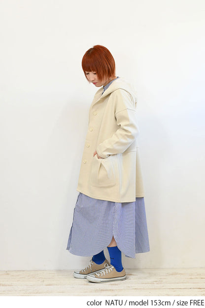 ＼Limited Stock／≪SALE≫★2407 Received from Hideo, Listed for Reduction, Not Public★ Pique Style Cocoon Long Parka