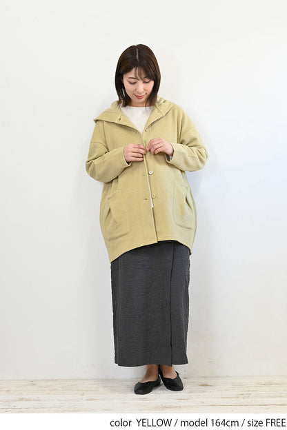 ＼Limited Stock／≪SALE≫★2407 Received from Hideo, Listed for Reduction, Not Public★ Pique Style Cocoon Long Parka