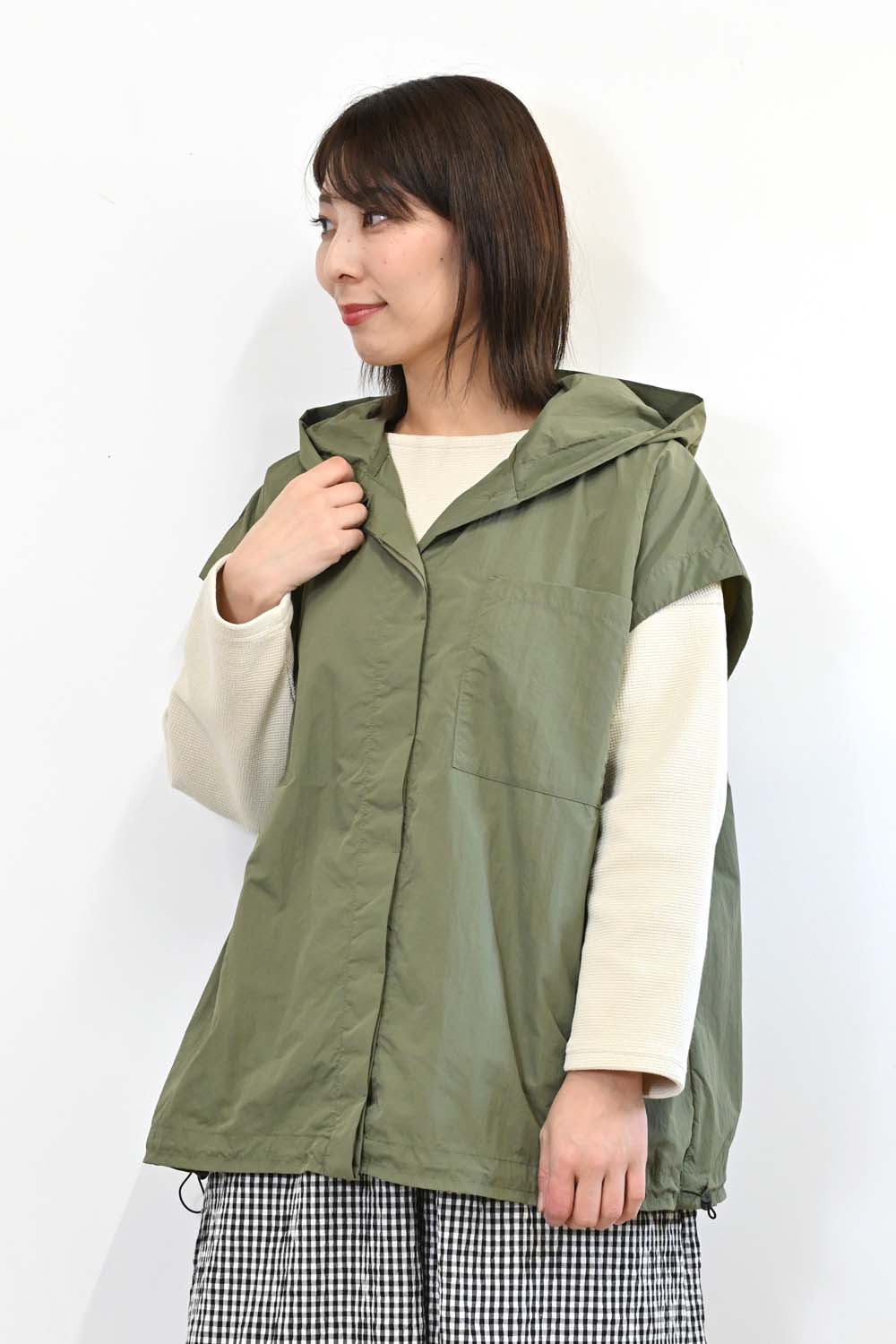 ＼Limited Stock／≪SALE≫★2407 Received from Hideo, Listed for Reduction, Not Public★ Nylon Hood VEST