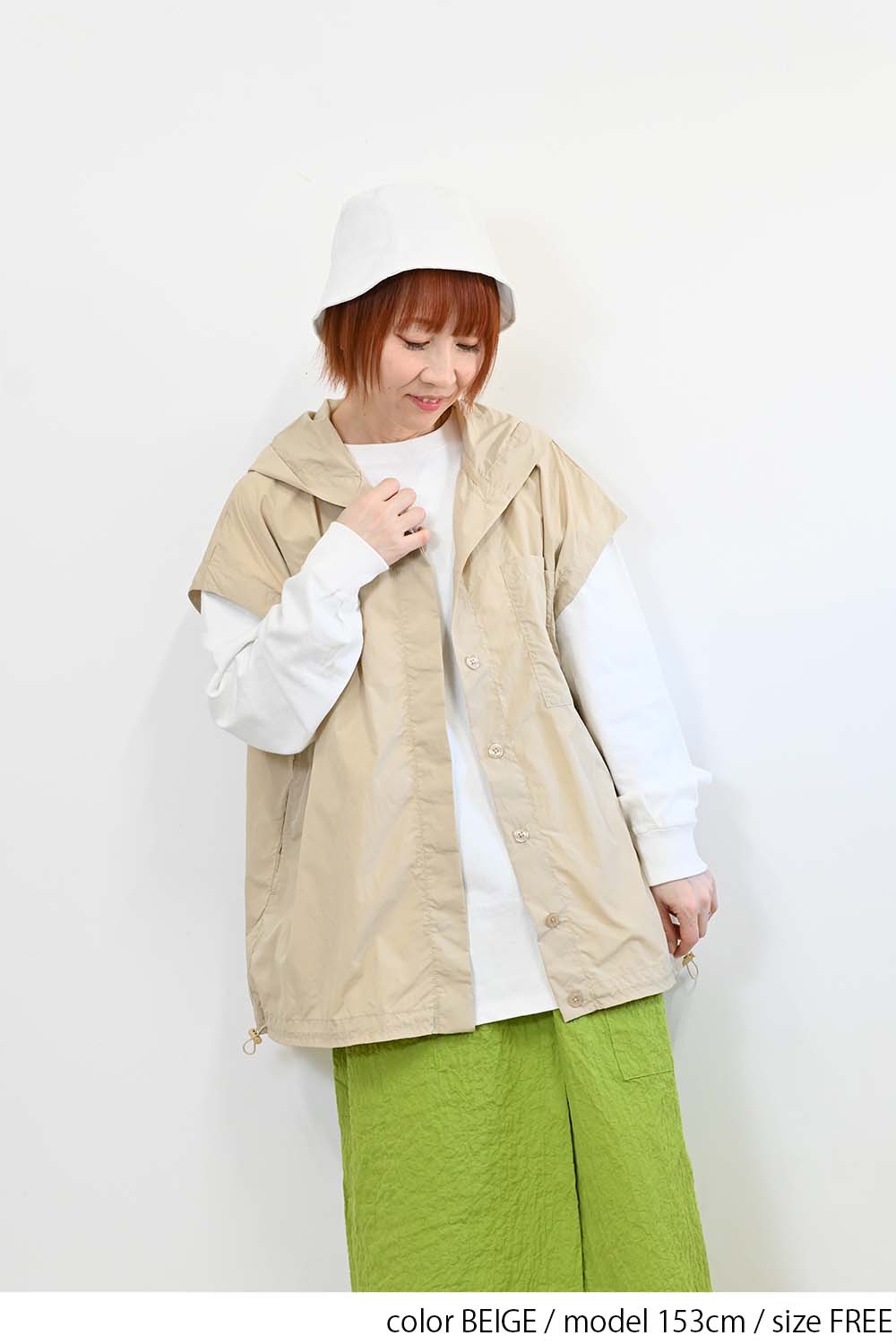 ＼Limited Stock／≪SALE≫★2407 Received from Hideo, Listed for Reduction, Not Public★ Nylon Hood VEST