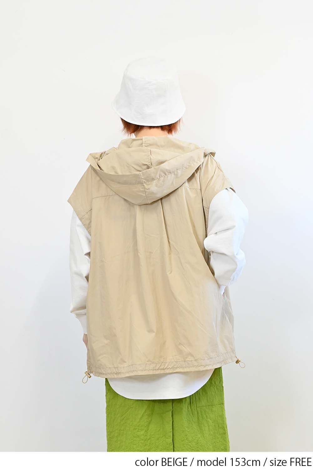 ＼Limited Stock／≪SALE≫★2407 Received from Hideo, Listed for Reduction, Not Public★ Nylon Hood VEST