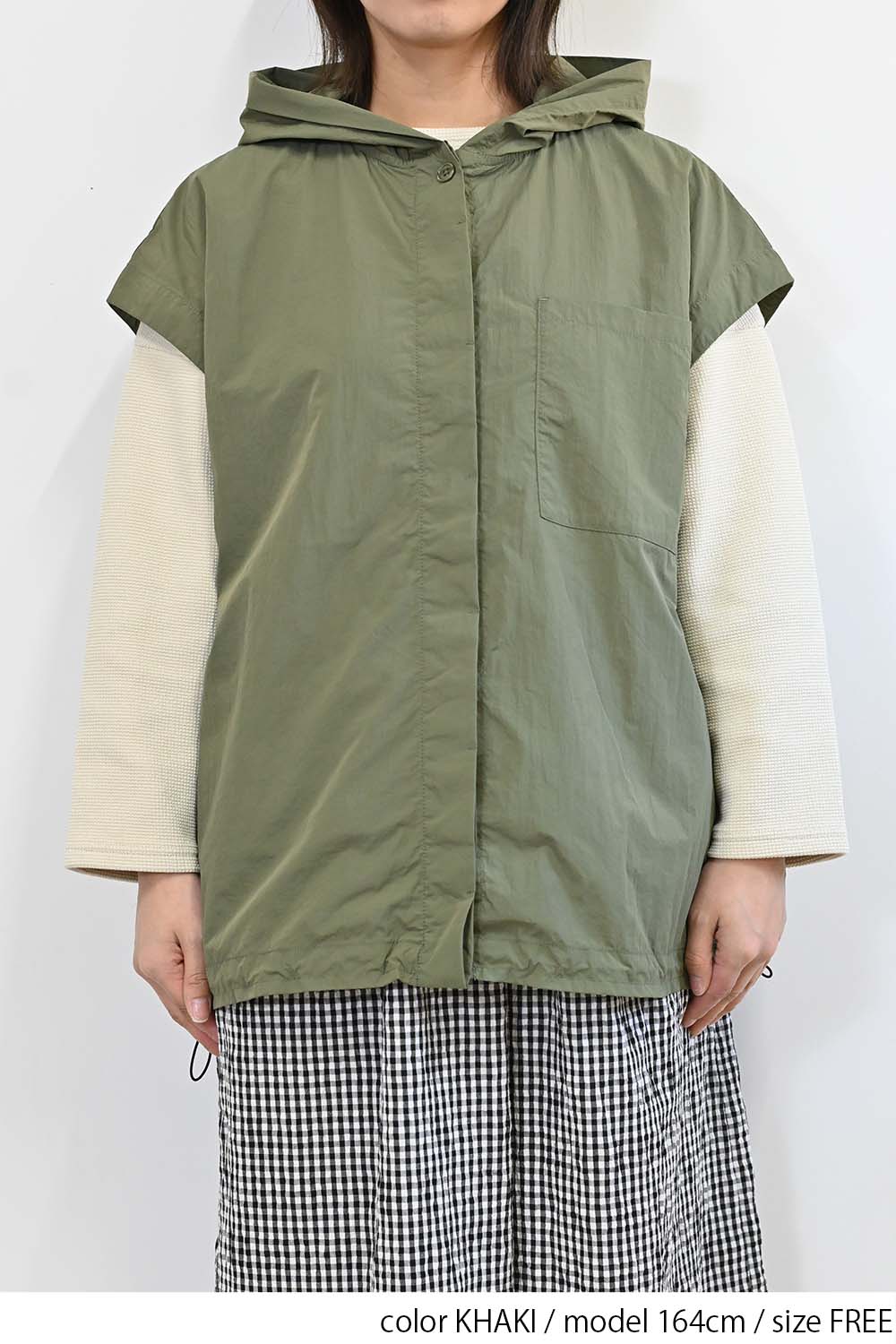 ＼Limited Stock／≪SALE≫★2407 Received from Hideo, Listed for Reduction, Not Public★ Nylon Hood VEST