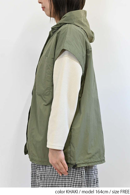 ＼Limited Stock／≪SALE≫★2407 Received from Hideo, Listed for Reduction, Not Public★ Nylon Hood VEST