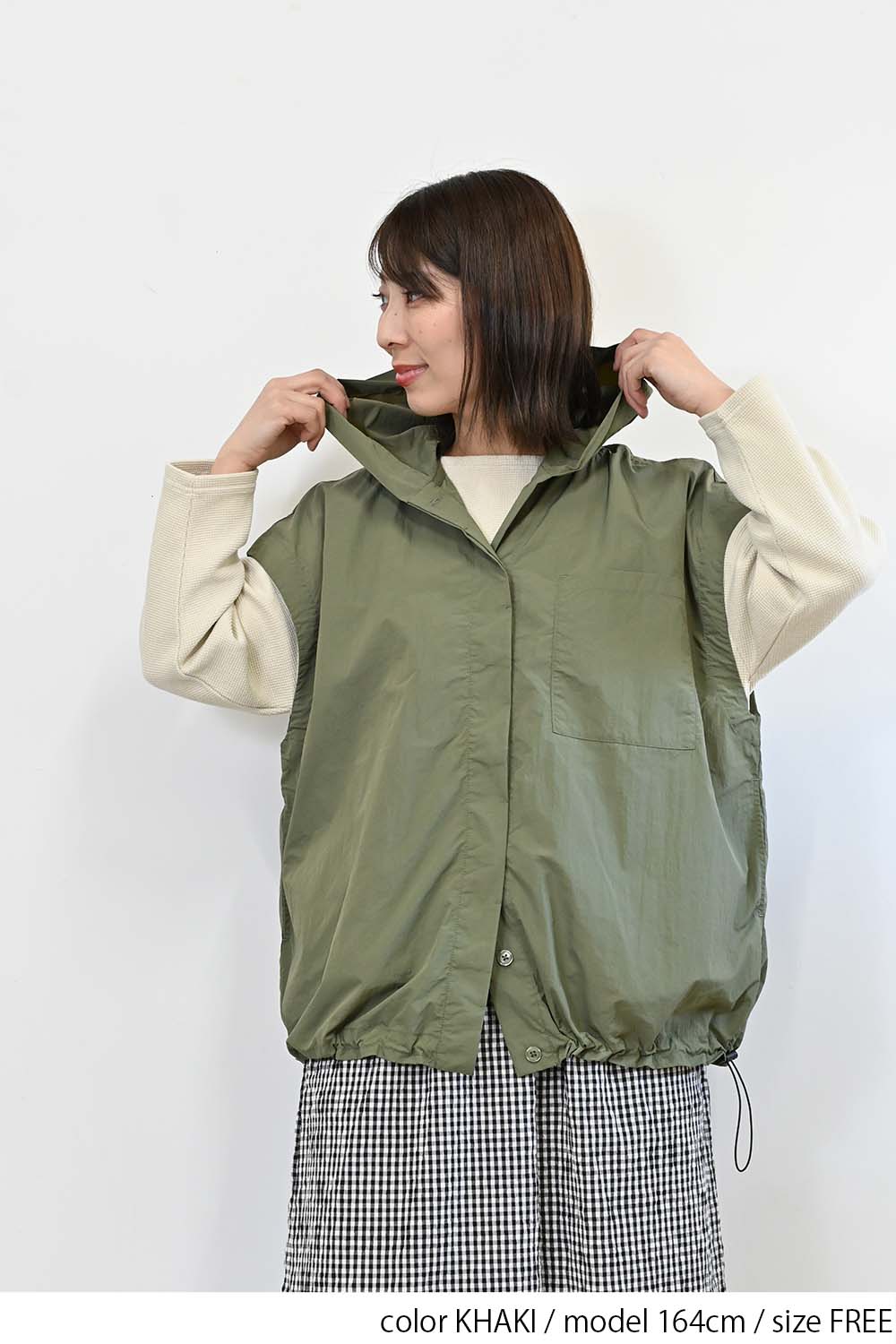 ＼Limited Stock／≪SALE≫★2407 Received from Hideo, Listed for Reduction, Not Public★ Nylon Hood VEST