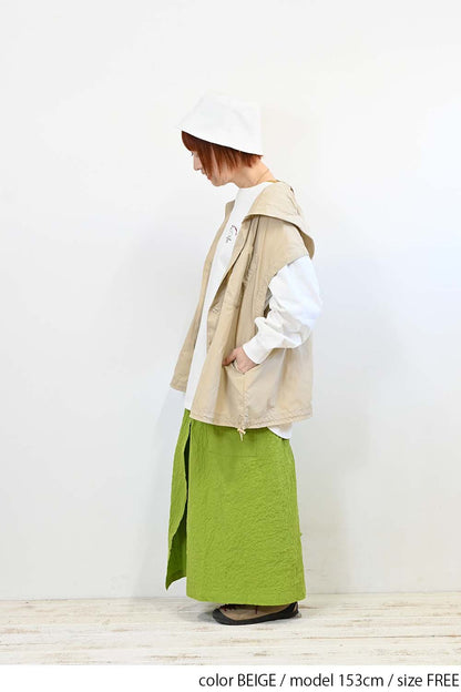 ＼Limited Stock／≪SALE≫★2407 Received from Hideo, Listed for Reduction, Not Public★ Nylon Hood VEST
